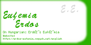 eufemia erdos business card